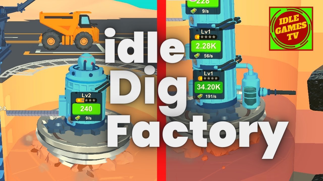 Скачать игру Idle Dig Factory v 1.6.8 (Мод много денег/без рекламы)